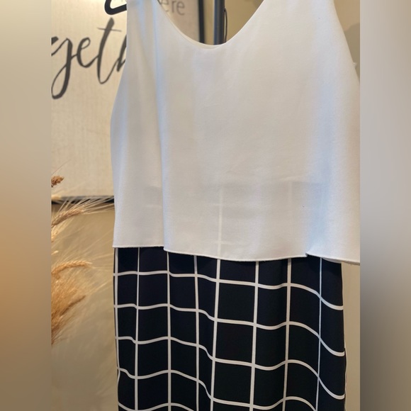 Black and White Mng Collection Lined Checkered Dress - Picture 10 of 13